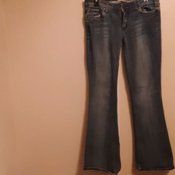 💫💫💫 REFUGE Y2K RETRO BOOTCUT JEANS SIZE 9R - Picture 1 of 7